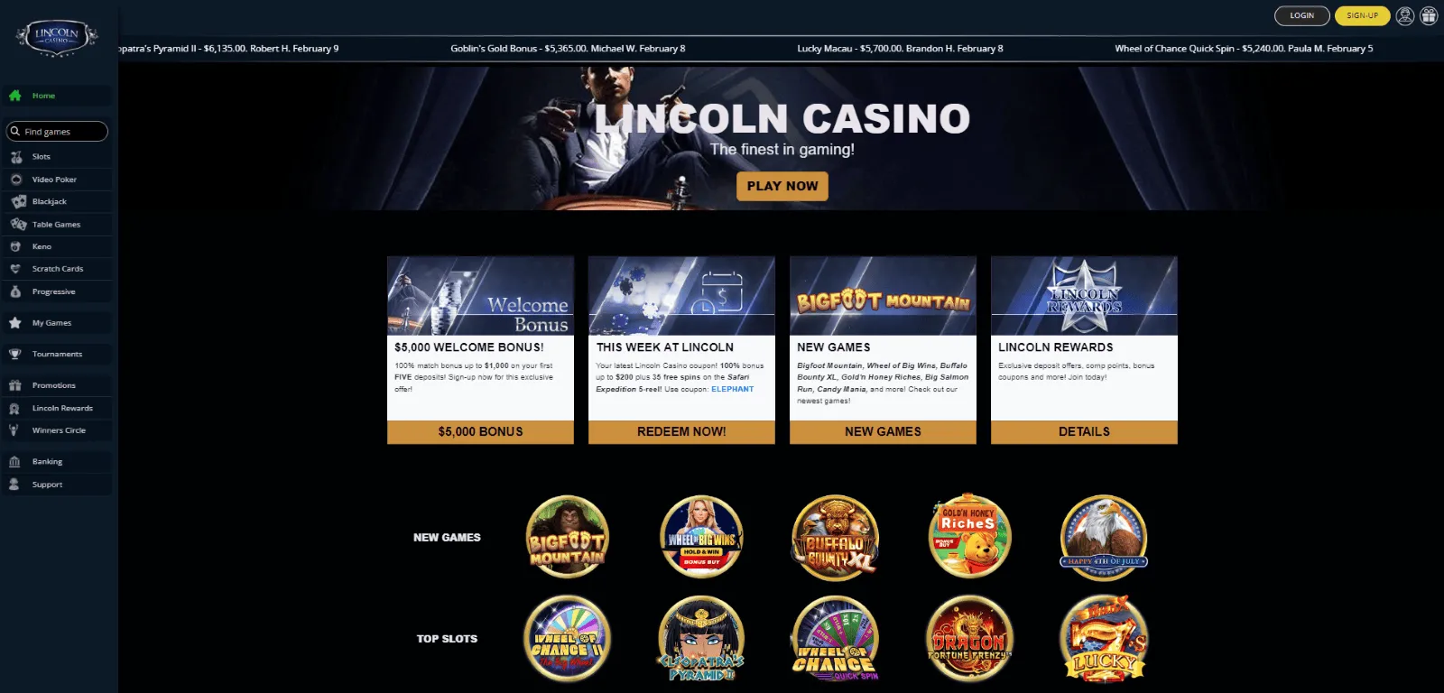 Lincoln casino online Lincoln casino